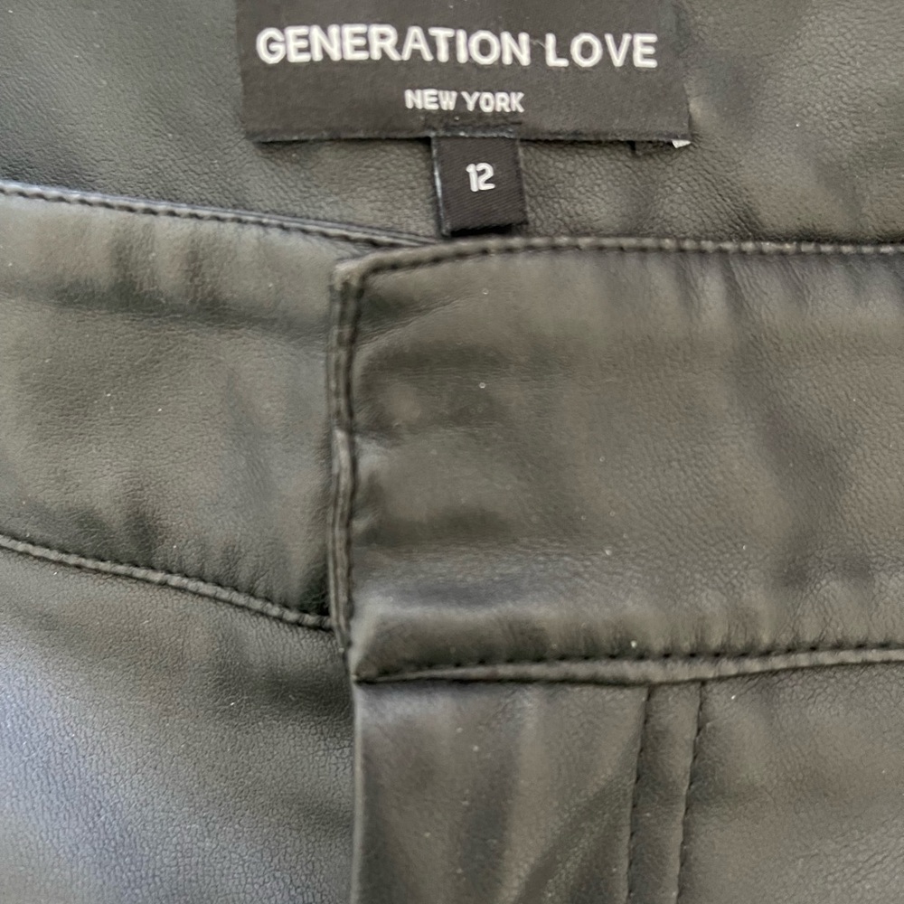 Generation Love Black Leather shorts